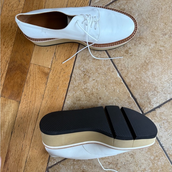 Clergerie white leather Barbara derby platforms Never worn. - Picture 3 of 6